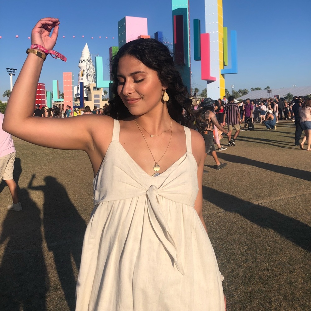 Cream flowy dress